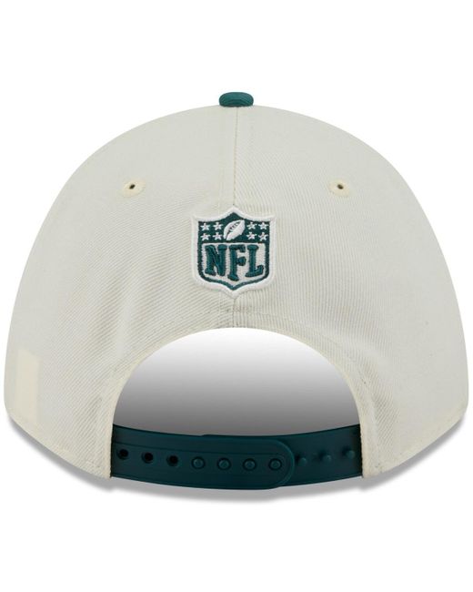 KTZ Cream/midnight Green Philadelphia Eagles 2025 Nfl Draft 9forty A-frame M-crown Adjustable Hat for men