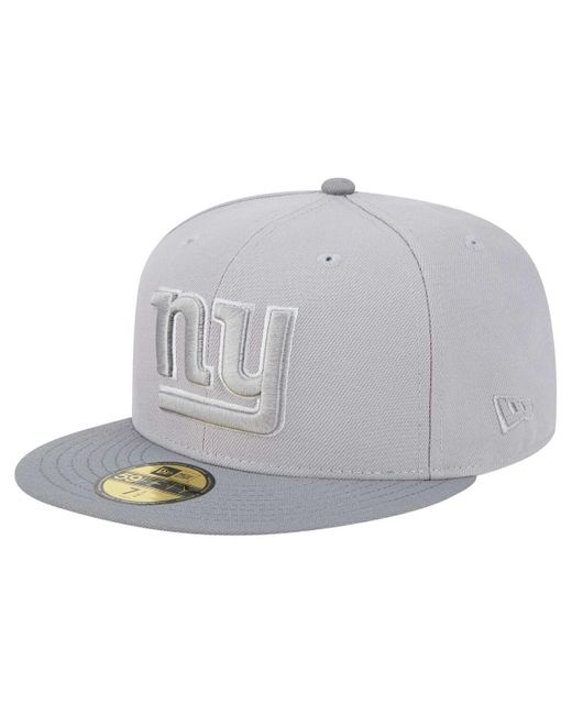 KTZ Gray/graphite New York Giants Iron Cloud 59fifty Fitted Hat for men