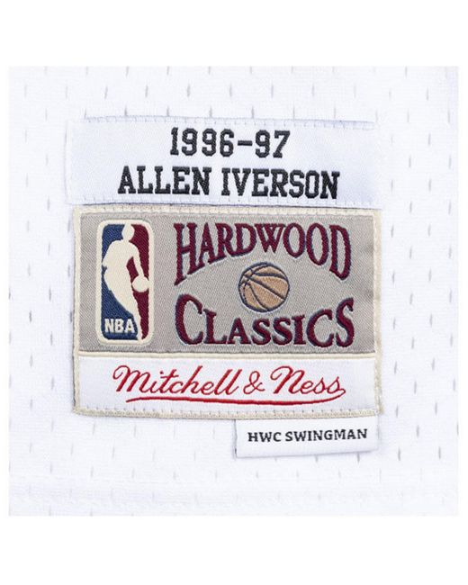 Men's Mitchell & Ness Ben Wallace Red Washington Bullets 1996-97 Hardwood  Classics Swingman Jersey
