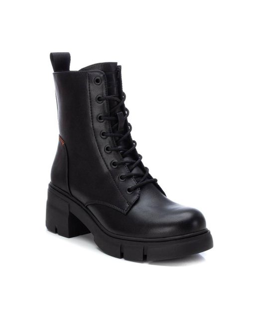 Xti Black Combat Boots By