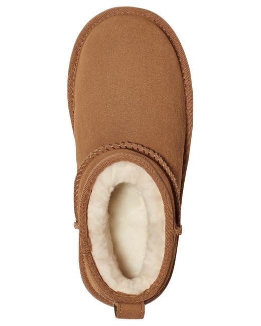 Ugg Brown Kids Classic Ultra Mini Platform Booties