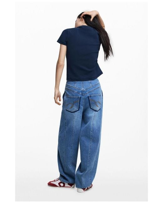 Desigual Blue Basic Logo T-shirt