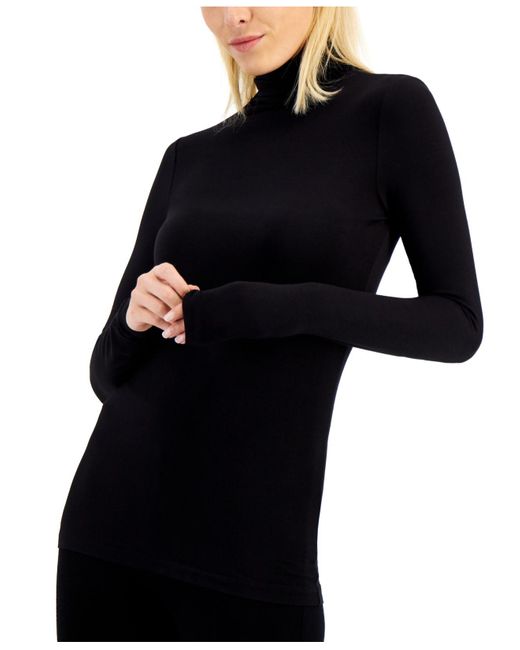 Anne Klein Synthetic Plus Size Long-sleeve Seamless Turtleneck Sweater ...