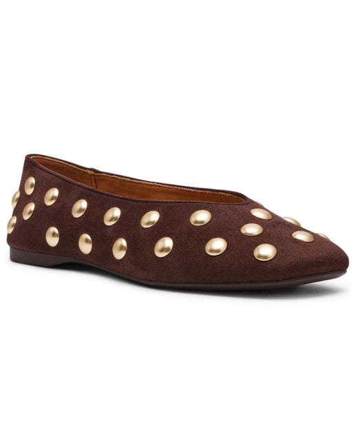 Dolce Vita Women's Brown Karma S Studd Ballet Shoes