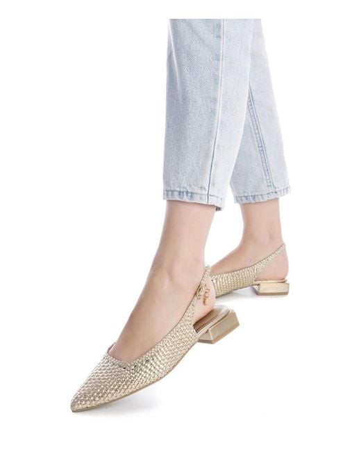 Xti Natural Braided Slingback Flats By