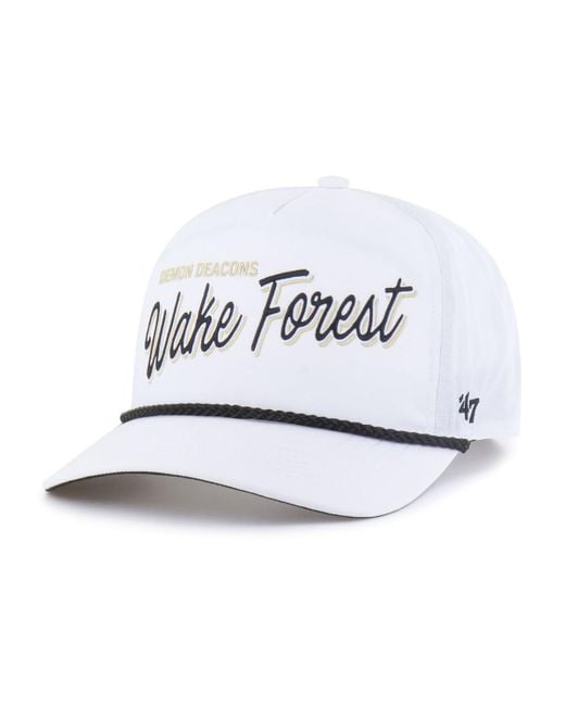 '47 White Wake Forest Demon Deacons Fairway Hitch Adjustable Hat for men