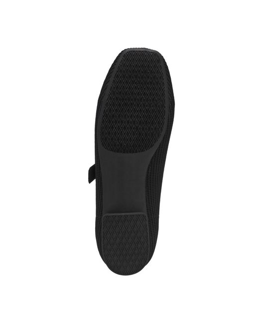 Anne Klein Black Mabel Knit Mary Jane Flats