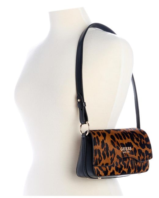 Guess Black Domitilla Small Flap Shoulder Bag
