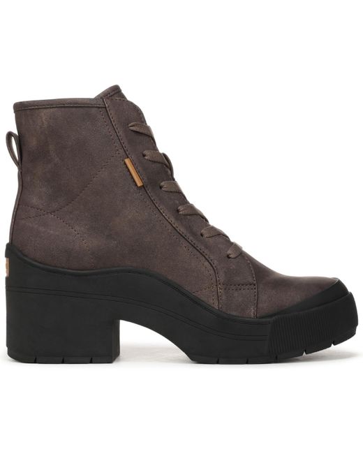Dr. Scholls Brown Time Off Up Lace Up Platfform Boots