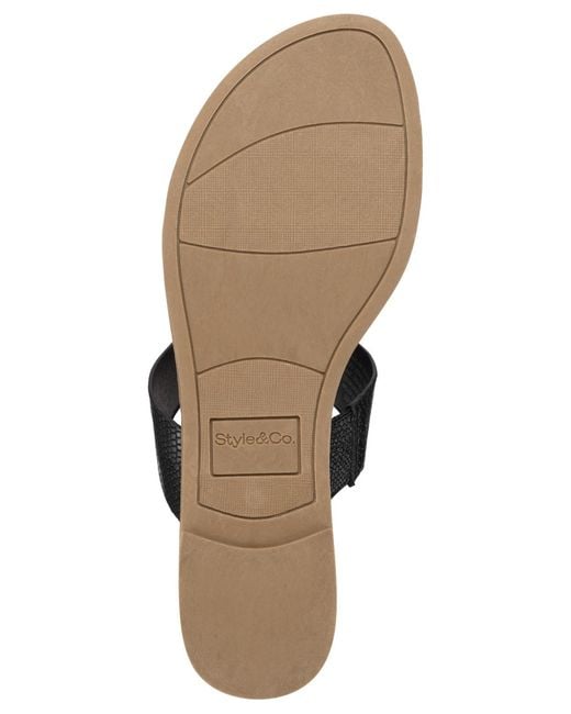 Style & Co. Brown Elliee Flat Sandals
