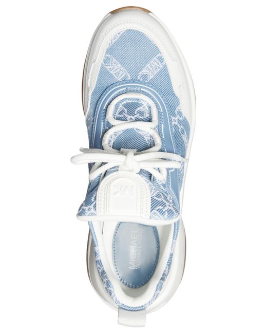 Michael Kors Blue Michael Olympia Trainer Extreme Lace-up Sneakers