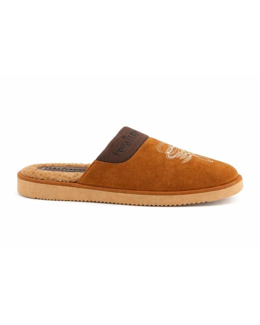Forastero Brown Suede Slippers for men