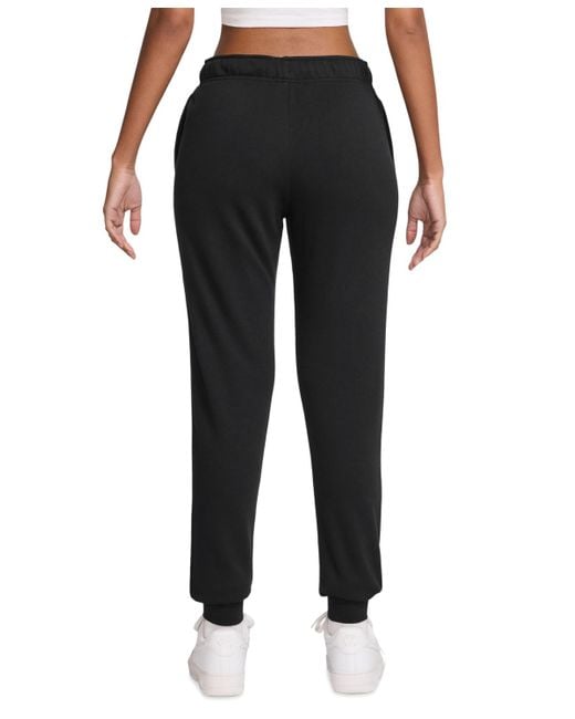 Nike Black Sportswear Club Fleece Mid-rise Pants