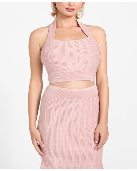 Guess Pink Sofie Halter Sweater