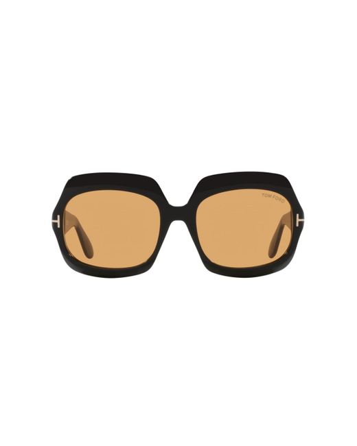 Tom Ford Brown Geometric Sunglasses