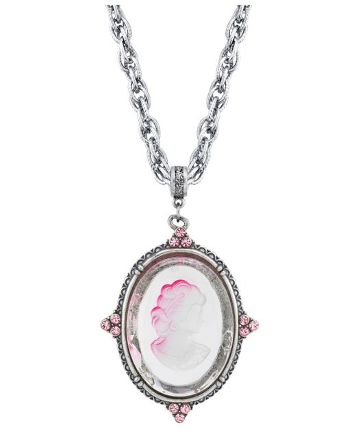 2028 Pink Silver-tone Necklace