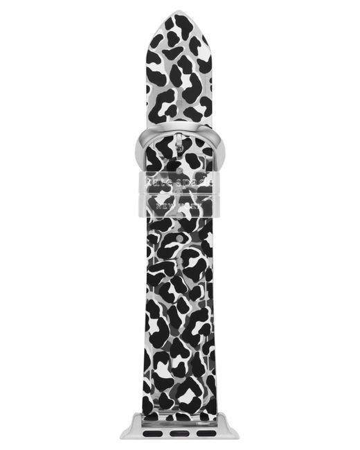 Kate Spade Black Leopard Print Polyurethane Band For Apple Watch Strap