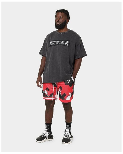 The Anti Order Red Storm Camo Basketball Shorts for men