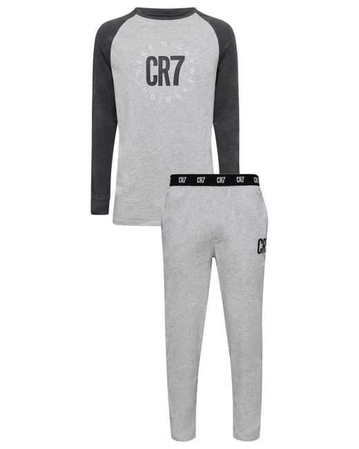 Cr7 Gray 100% Cotton Loungewear Pants Set for men
