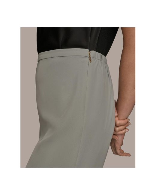 Donna Karan Brown Wide-leg Pull-on Pants