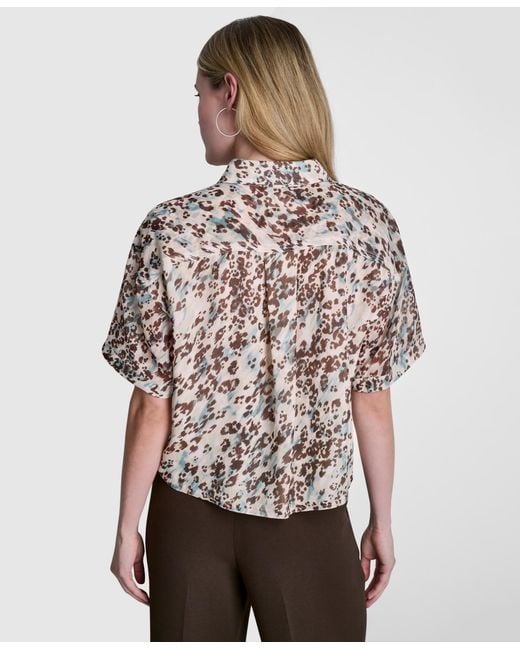DKNY Multicolor Printed Collared Shirt