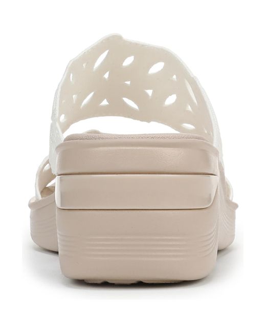 LifeStride White Delight Washable Slide Wedge Sandals