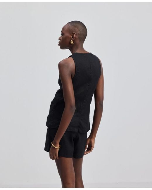 REISTOR Black Hemp Vest Jacket