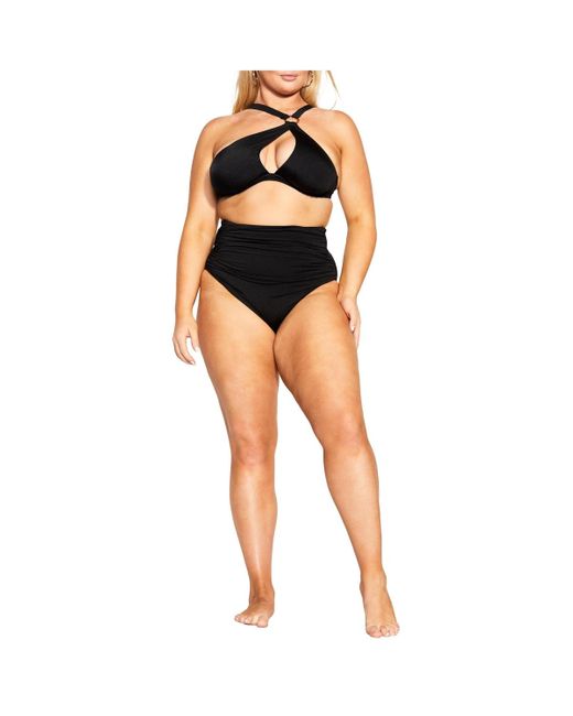 City Chic Black Plus Size Alena Underwire Bikini Top