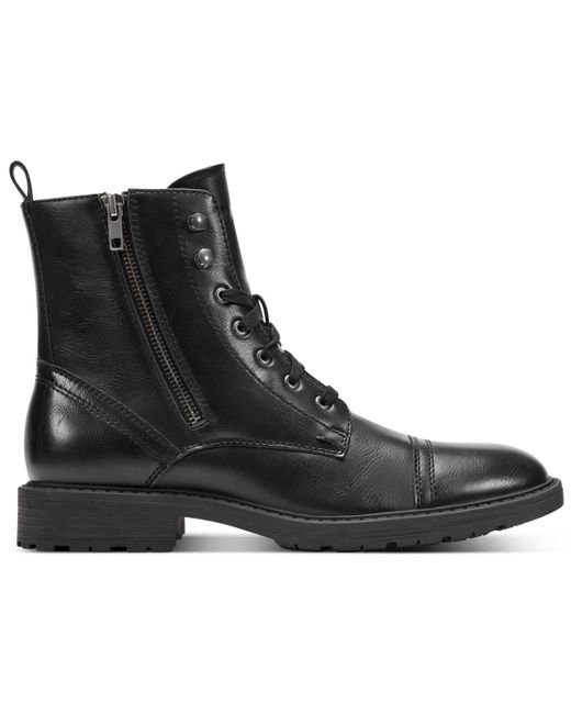 Kenneth Cole Black Captain Combat Boots for men