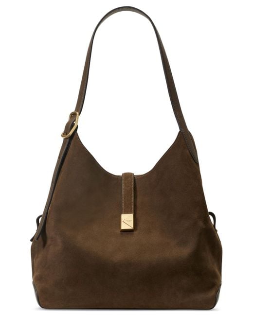 Kate Spade Brown Deco Large Suede Tote Bag