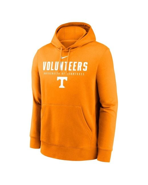 Nike Men's Orange Tennessee Volunteers Primetime Dynamic Mascot Club Fleece  Pullover Hoodie