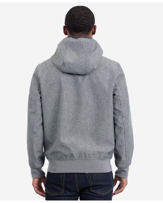 Tommy Hilfiger Gray Hooded Softshell Jacket for men
