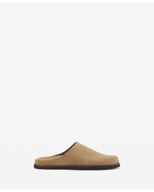 Mango Natural Suede Leather Clogs for men