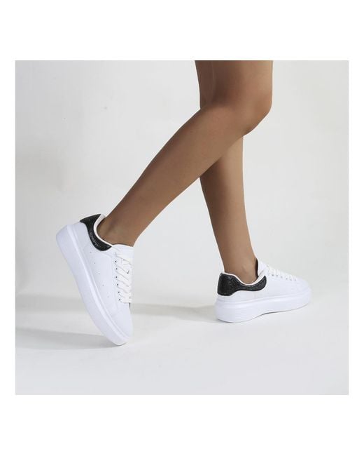 BERNESS White Fortuna Platform Sneaker
