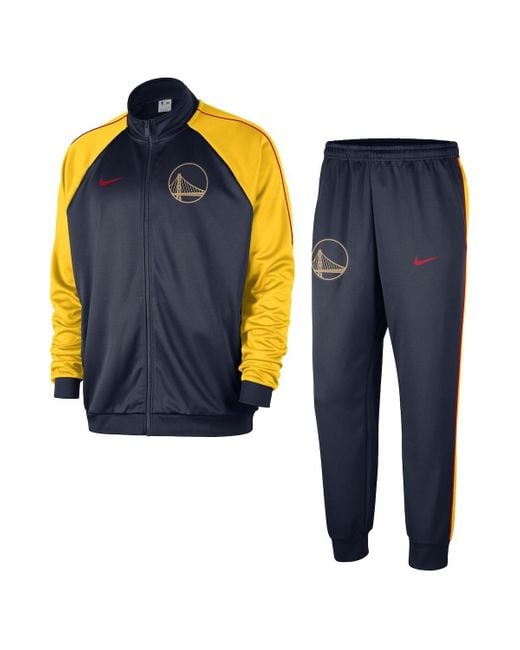 Nike Blue 2-piece Golden State Warriors 2024/25 City Edition Lightweight Full-zip Jacket And Pants Set for men