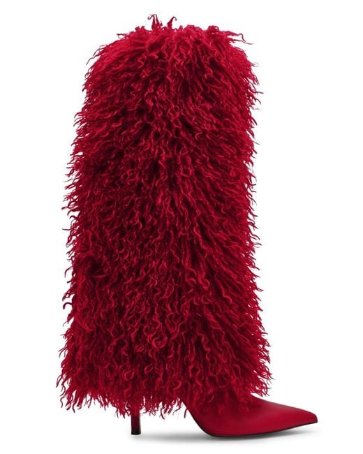 Steve Madden Red Icon Knee-high Stiletto Dress Boots