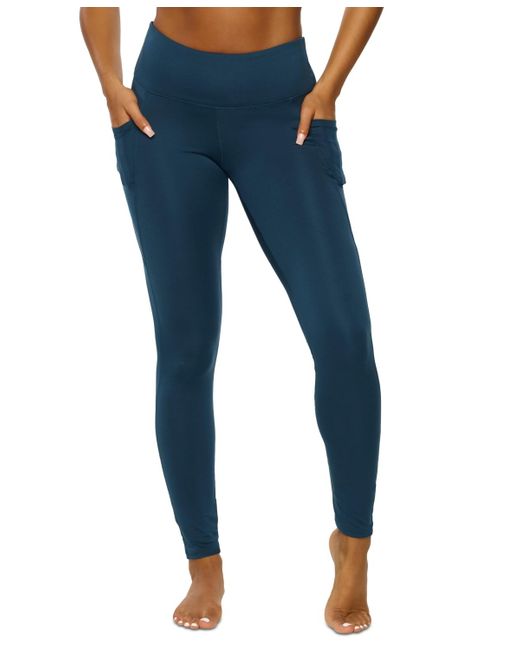 Felina Blue Essentials Soft Suede Mid-rise legging
