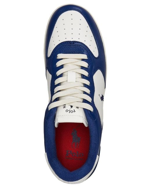 Polo Ralph Lauren Blue Masters Court Leather Sneaker for men