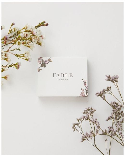 Fable England Blue Hydrangea Necklace Silver