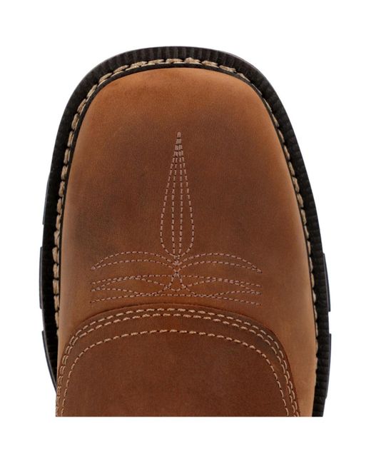 Georgia Boot Brown Carbo-tec Flx Waterproof Pull-on Work Boot for men