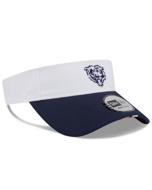 KTZ Blue White/navy Chicago Bears 2025 Nfl Training Camp Adjustable Visor Hat for men