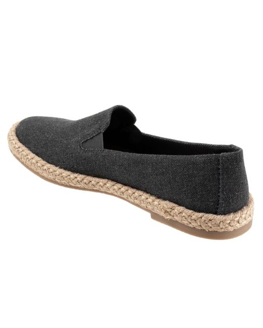 Trotters Black Poppy Flat