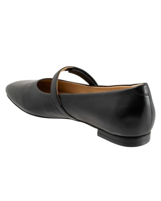Trotters Black Hazel Flat