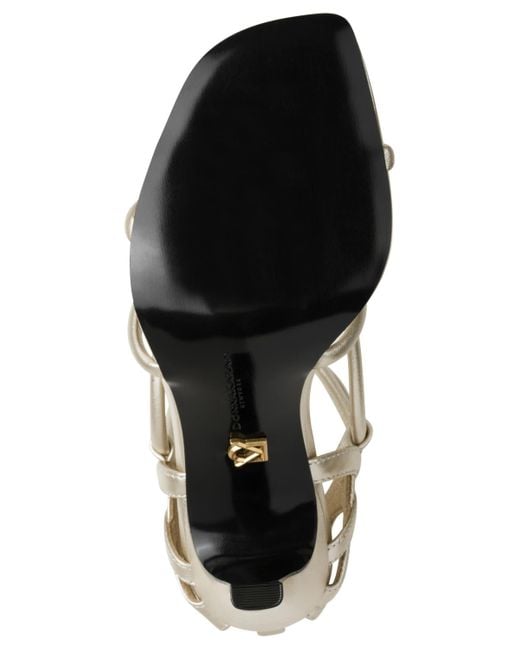 Donna Karan Metallic Bellisa Strappy Slip-on Sandals