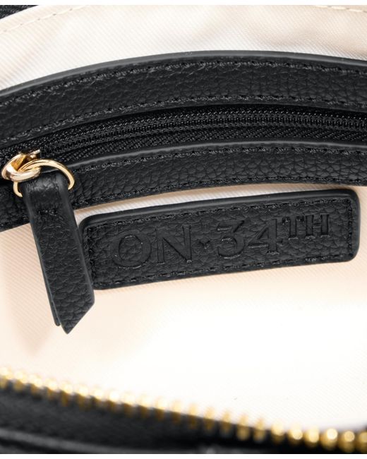 On 34th Black Jynna Medium Solid Shoulder Bag