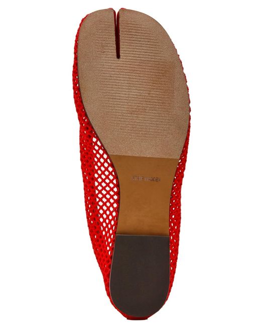 Steve Madden Red Calico Split-toe Ballet Flats