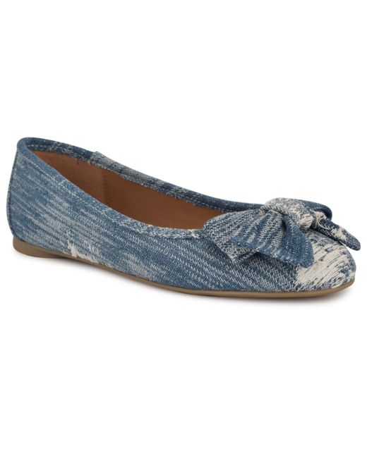 Nine West Blue Veronika Slip-on Casual Ballet Flats