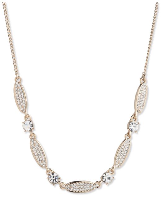 Givenchy Metallic Silver-tone Pave & Crystal Statement Necklace