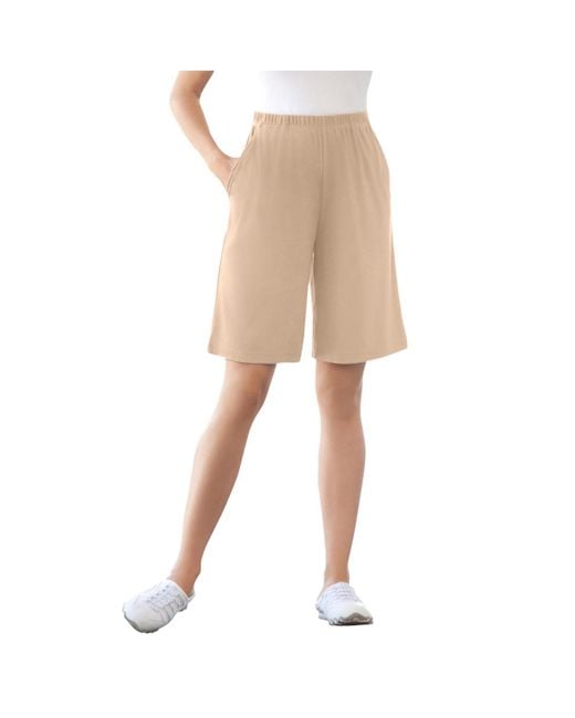 Woman Within Natural Plus Size 7-day Knit Short