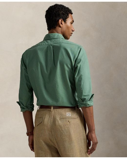 Polo Ralph Lauren Green Garment-dyed Oxford Shirt for men